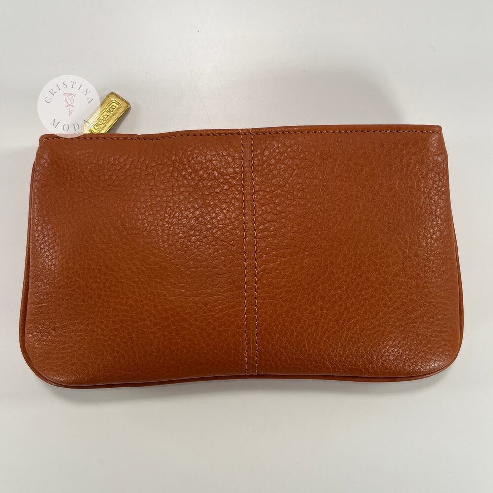 NEW Vintage Coach Sonoma Cosmetic Pouch Natural Grain 4973 Camel - Picture 2 of 10